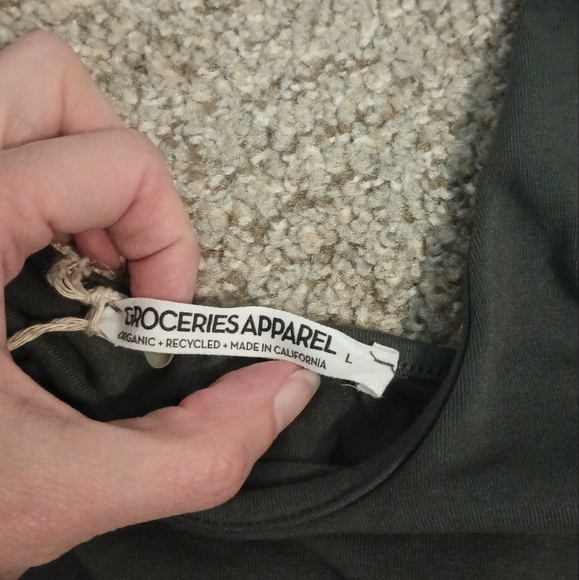 NWT Groceries Apparel organic cotton bralette charcoal grey Size L - Picture 3 of 8